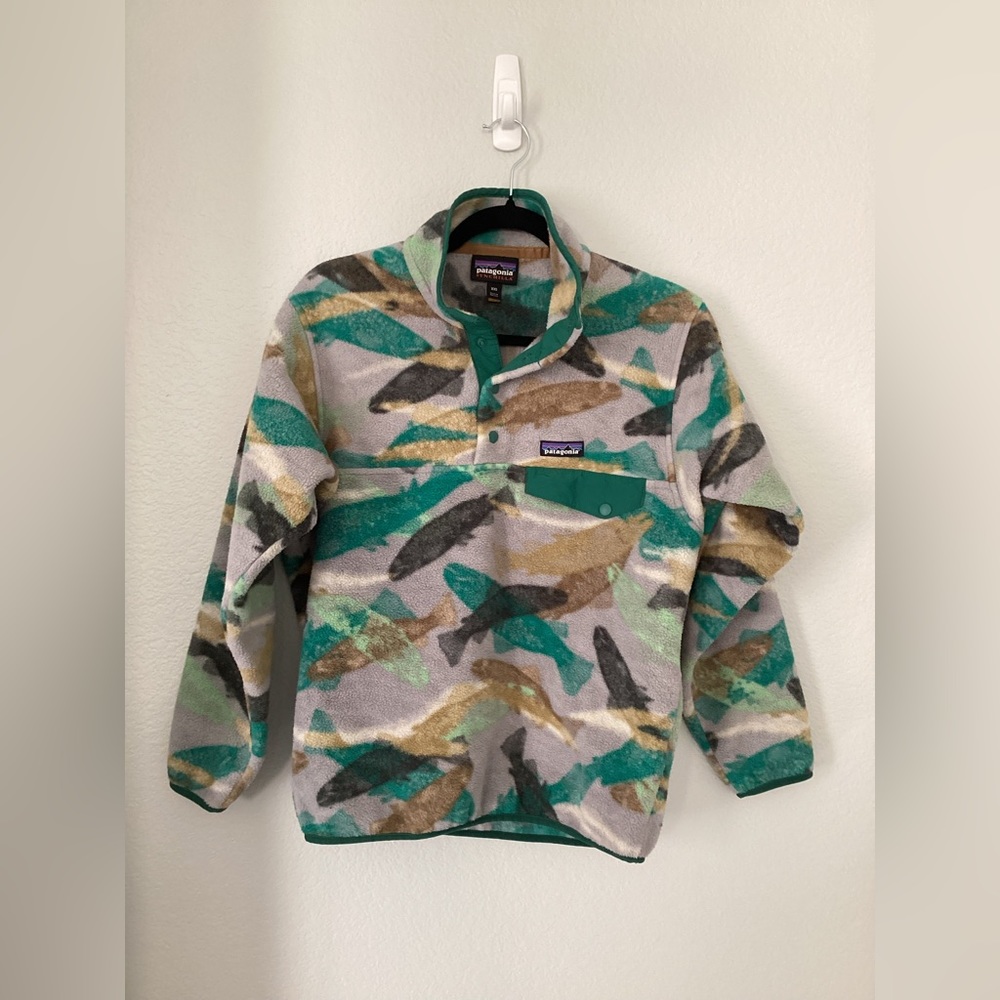 Rare Green Trout Men’s Patagonia Synchilla - Picture 2 of 3